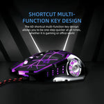 Load image into Gallery viewer, Ambidextrous RGB Gaming Mouse 7 Buttons bottom with sensor and skates