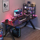 Gaming Desk 100cm with X-Shaped Steel Legs, Metal Frame
