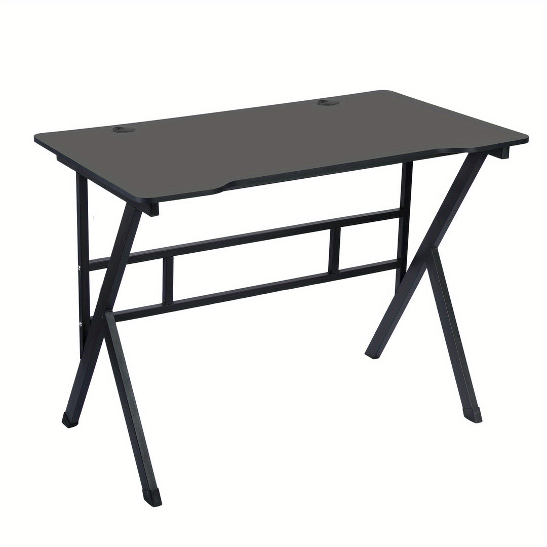 Gaming Desk - 39.37 X 23.62 X 29.53 Inches Ergonomic Computer Desk With X Shaped Steel Legs
