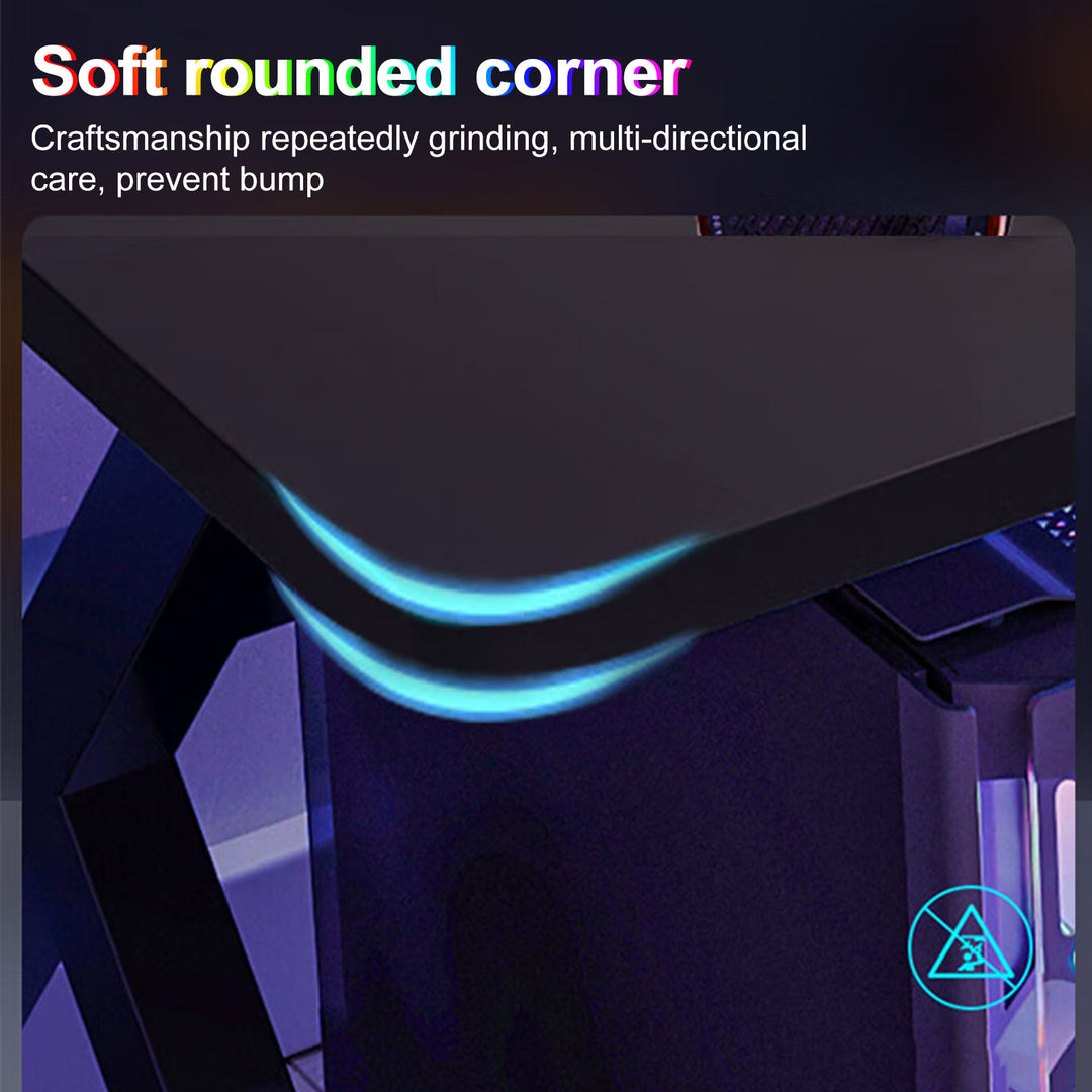 Gaming Desk - 39.37 X 23.62 X 29.53 Inches Ergonomic Computer Desk With X Shaped Steel Legs