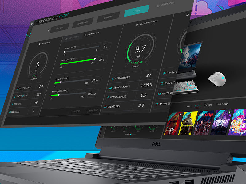 Gaming Laptop Dell G15 5530 15.6 Inch FHD 165Hz RTX 4060 8GB GDDR6, 64GB DDR5 RAM, 2TB SSD, Backlit Keyboard, Windows 11