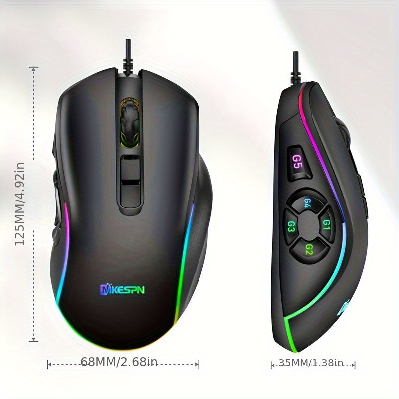 RGB Wired Gaming Mouse, 10 Programmable Buttons - photo 12