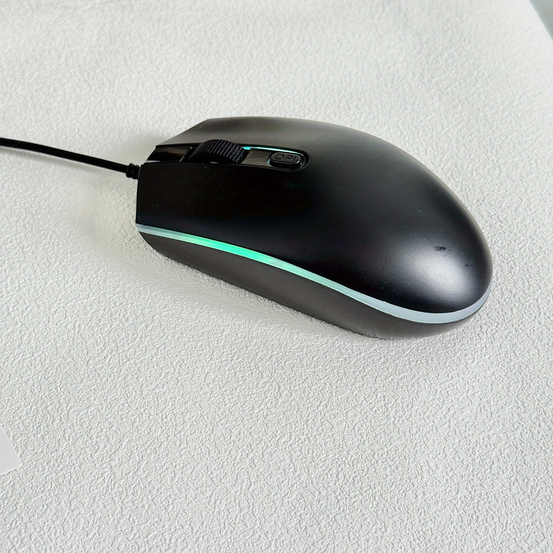 Gaming Keyboard And Mouse Set - 68-Key Membrane Keyboard With RGB Backlight, Quiet Typing