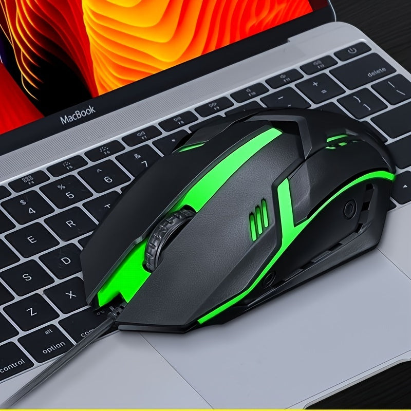 Wired Gaming Keyboard And Mouse Set - USB Rainbow Backlit Mechanical Keyboard And Mouse For PC And Consoles