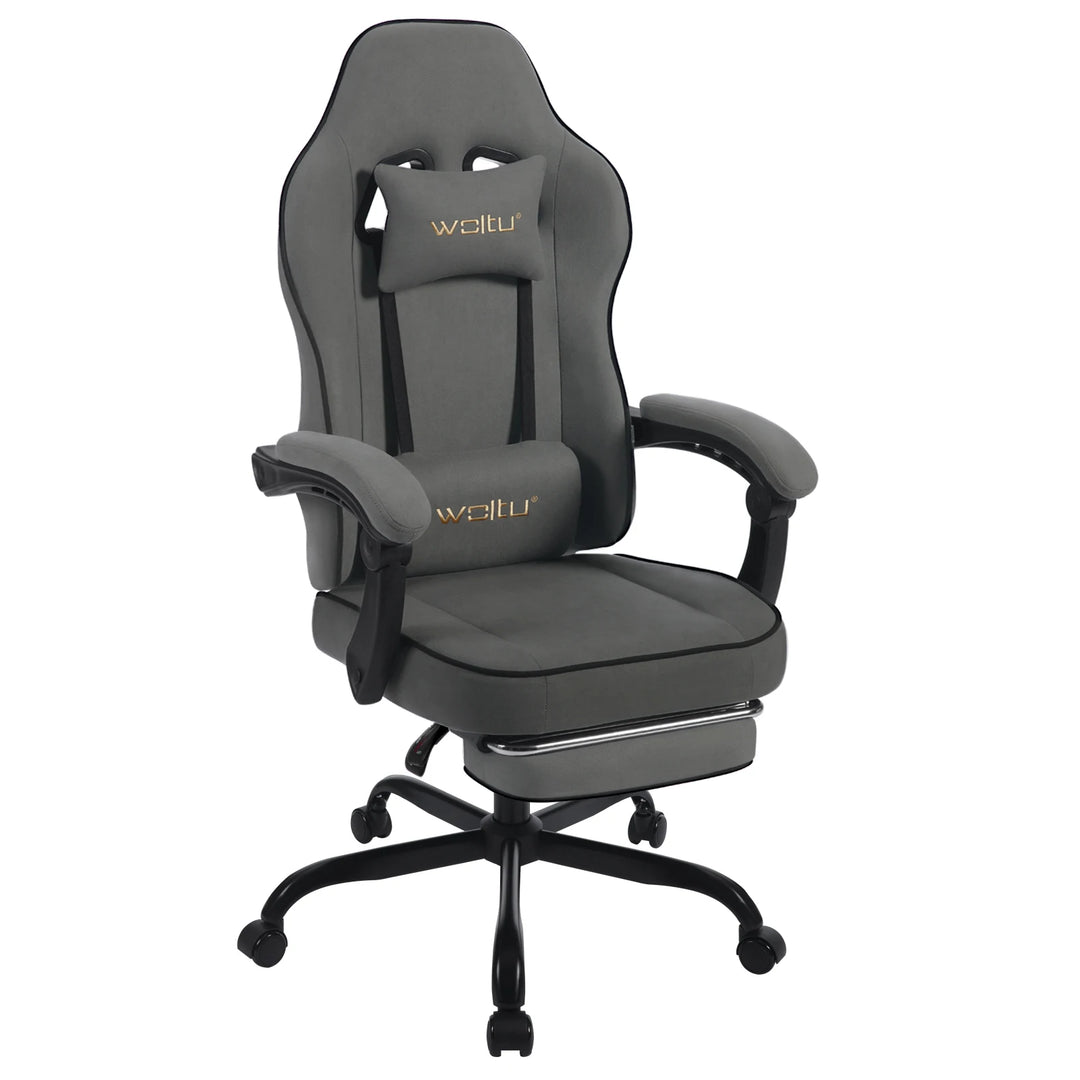 Ergonomic Gaming Chair 360 Swivel With Lumbar Cushion And Footrest For Office And PC