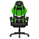 Load image into Gallery viewer, Massage gaming chair in green and black, front view
