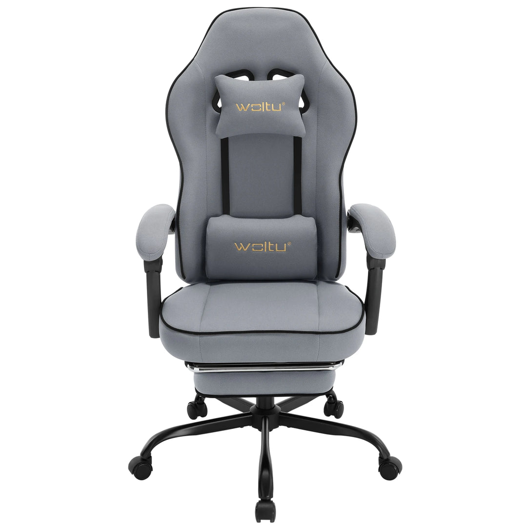 Ergonomic Gaming Chair 360 Swivel With Lumbar Cushion And Footrest For Office And PC