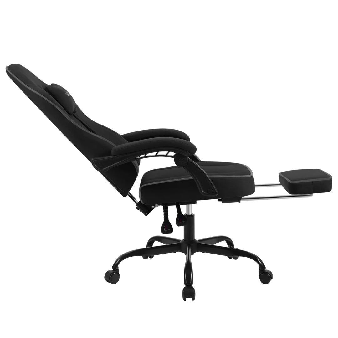 Ergonomic Gaming Chair 360 Swivel With Lumbar Cushion And Footrest For Office And PC