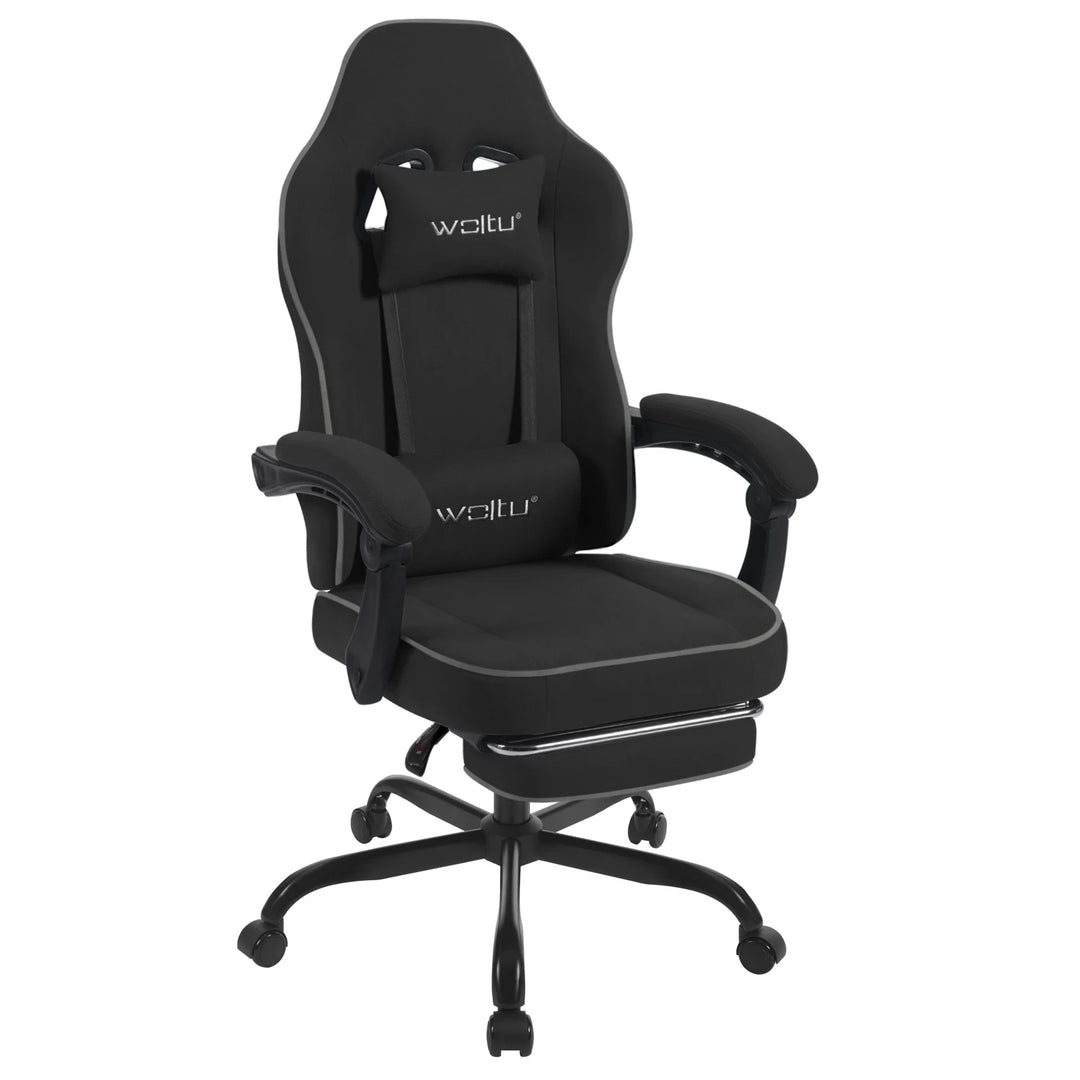 Ergonomic Gaming Chair 360 Swivel With Lumbar Cushion And Footrest For Office And PC