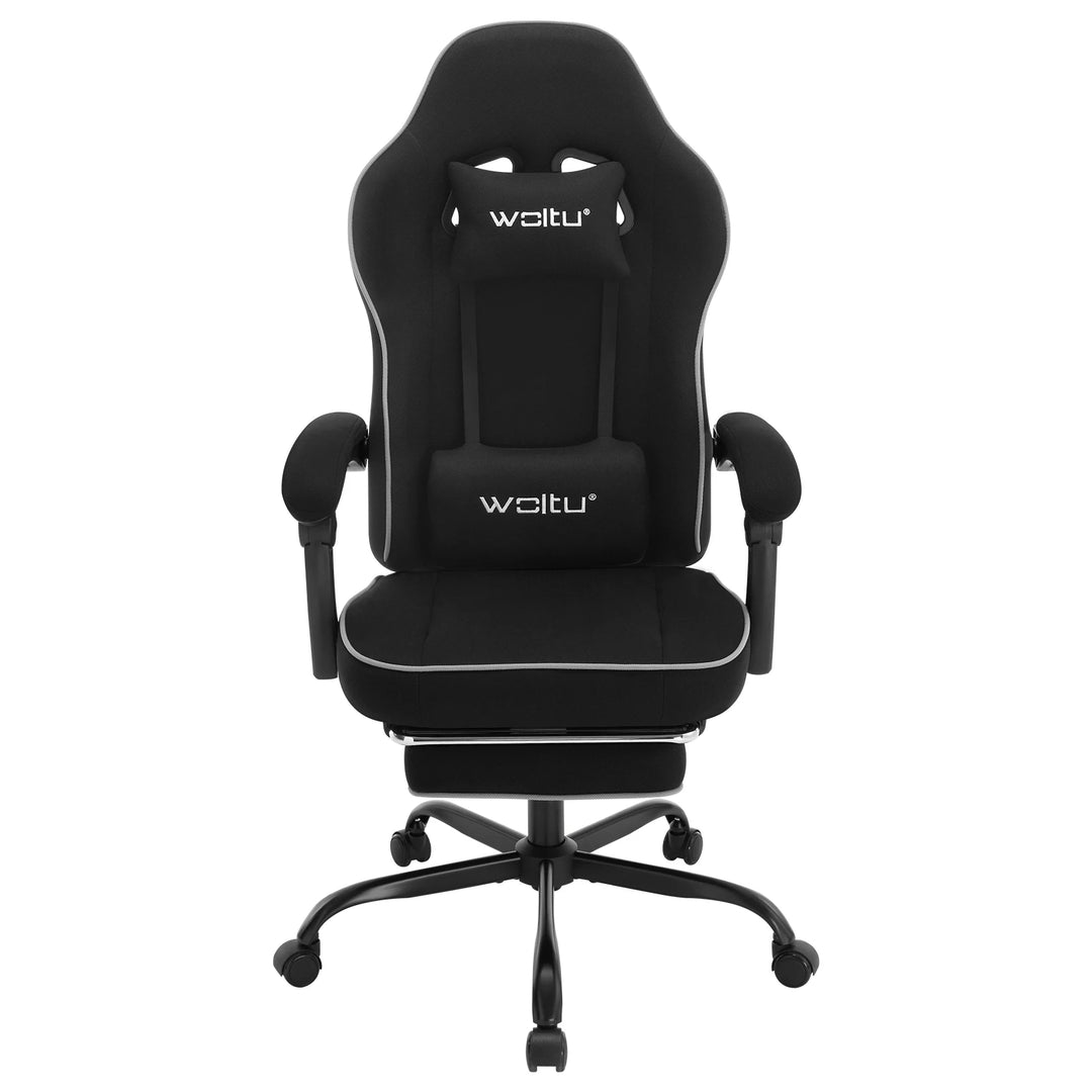 Ergonomic Gaming Chair 360 Swivel With Lumbar Cushion And Footrest For Office And PC
