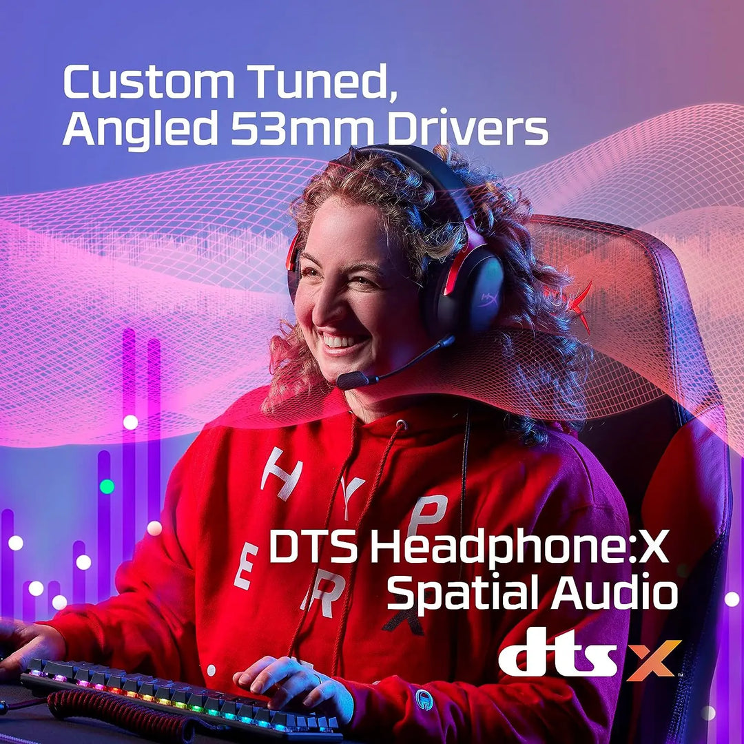 HyperX Cloud III Wired Gaming Headset - Angled 53mm Drivers and Ultra-Clear Microphone for PC PS5 Xbox Series X and S