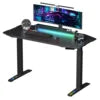 Standing Desk 55 X 28 Inch Dual Motor Height Adjustable For Gaming And Office With Alloy Steel Frame