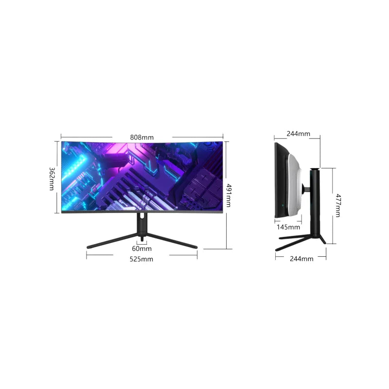 All-In-One Gaming PC Monitor - 34-Inch Ultrawide 3440x1440, 144Hz, i9, 64GB DDR4, Built-In WiFi