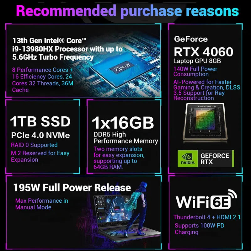 ROG Strix G16 Gaming Laptop screen open front view with QHD+ display on