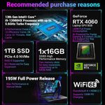 Load image into Gallery viewer, ROG Strix G16 Gaming Laptop screen open front view with QHD+ display on

