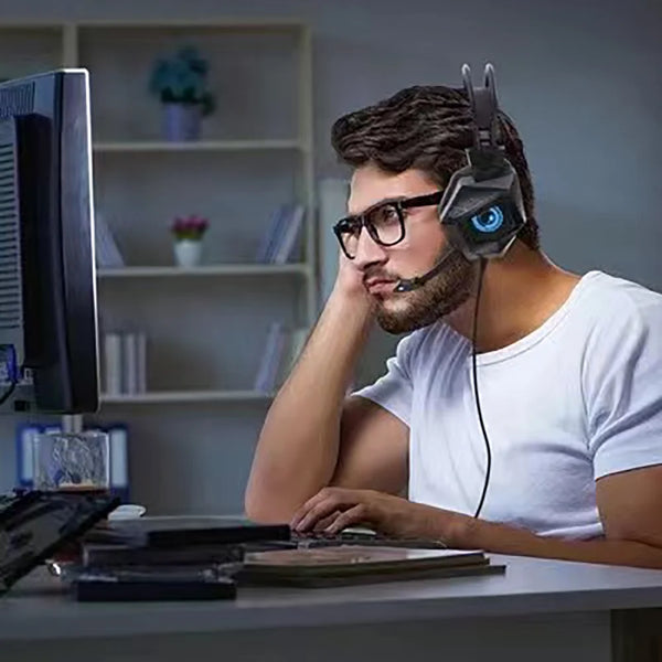 Rgb gaming headset usb – premium wired audio with 40mm drivers and clear microphone for immersive pc gaming