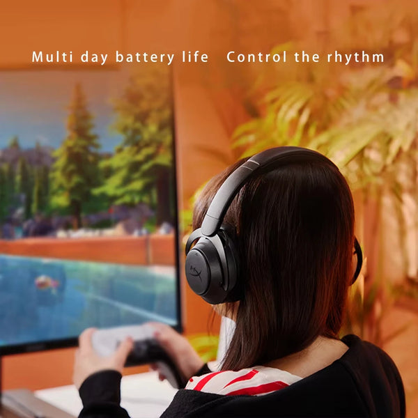 Wireless gaming headset   dual mode bluetooth and wired anc, leather, arcade inspired comfort