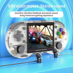 Load image into Gallery viewer, Arcade35 Retro Handheld Console 6-Inch 1080p Touchscreen — button layout and D-pad close-up
