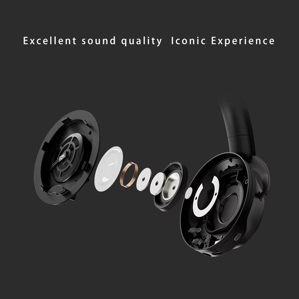 Wireless Gaming Headset - Dual-Mode Bluetooth And Wired ANC, Leather, Arcade-Inspired Comfort