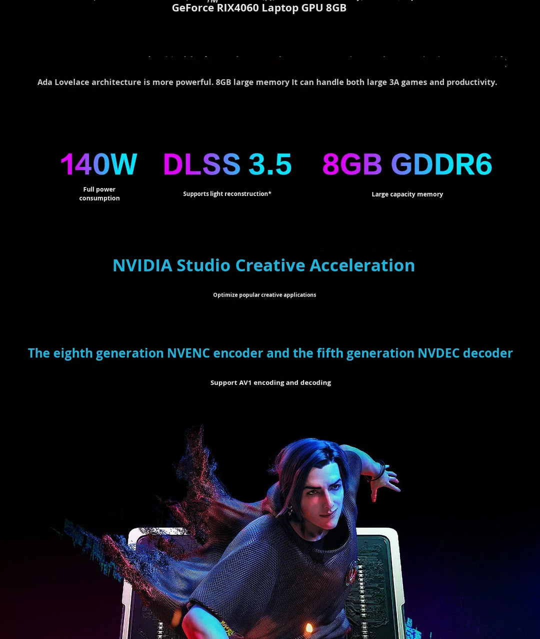 Gaming Laptop Nebula 2.5K Display RTX 4060 240Hz 16 Inch For Immersive RGB Setups
