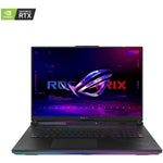 Load image into Gallery viewer, ROG Strix G16 Gaming Laptop lid closed showing ROG logo and rear exhaust vents
