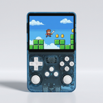 Load image into Gallery viewer, R36S retro handheld games console in lake blue, front view with 3.5 inch IPS screen

