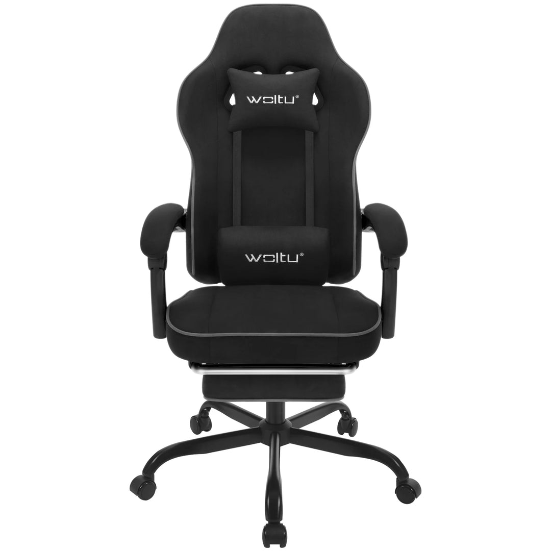 Ergonomic Gaming Chair 360 Swivel With Lumbar Cushion And Footrest For Office And PC