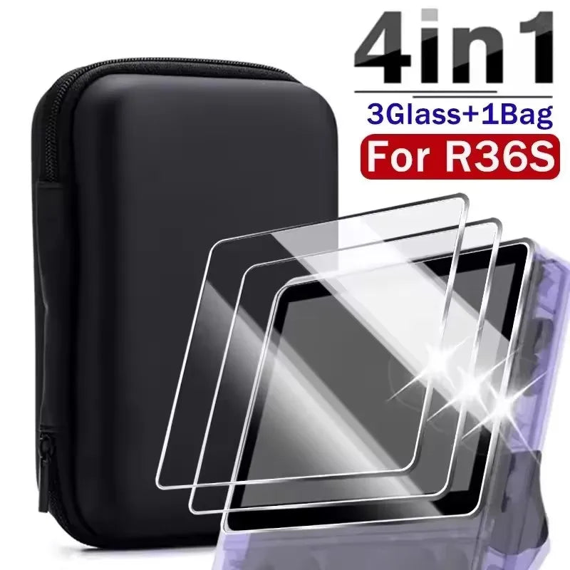 R36S Protection Kit, EVA Carry Case & Screen Protectors