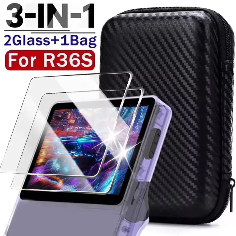 R36S Protection Kit, EVA Carry Case & Screen Protectors