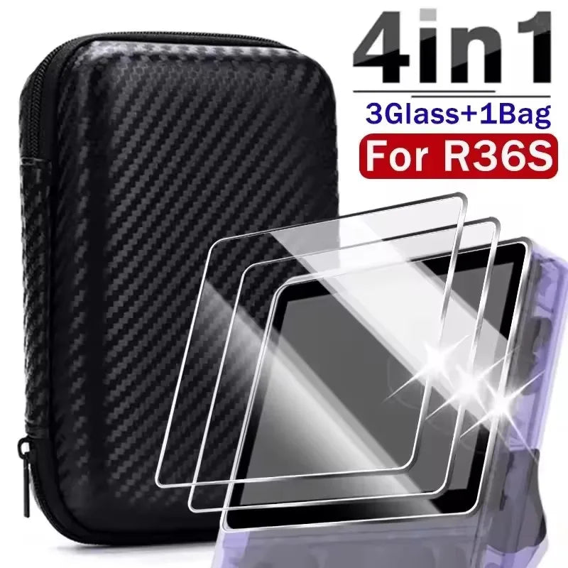 R36S Protection Kit, EVA Carry Case & Screen Protectors