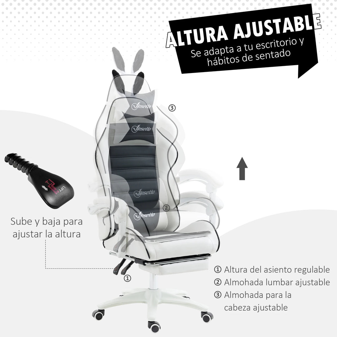 PU Leather Swivel Gaming Chair, Adjustable Height - photo 11