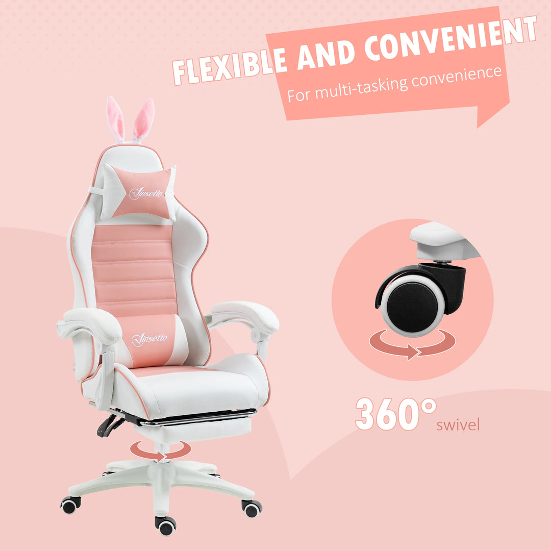 PU Leather Swivel Gaming Chair, Adjustable Height - photo 5