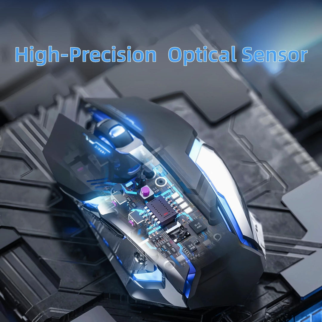Ambidextrous RGB Gaming Mouse 7 Buttons palm grip in left hand