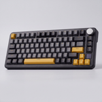 Load image into Gallery viewer, X85PRO mechanical keyboard, angled view showing the slim case profile and volume knob
